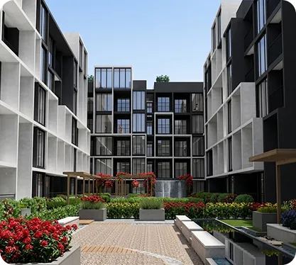 Building courtyard view