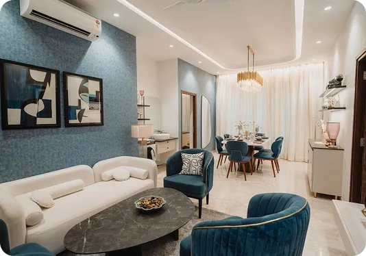 Living and dining area